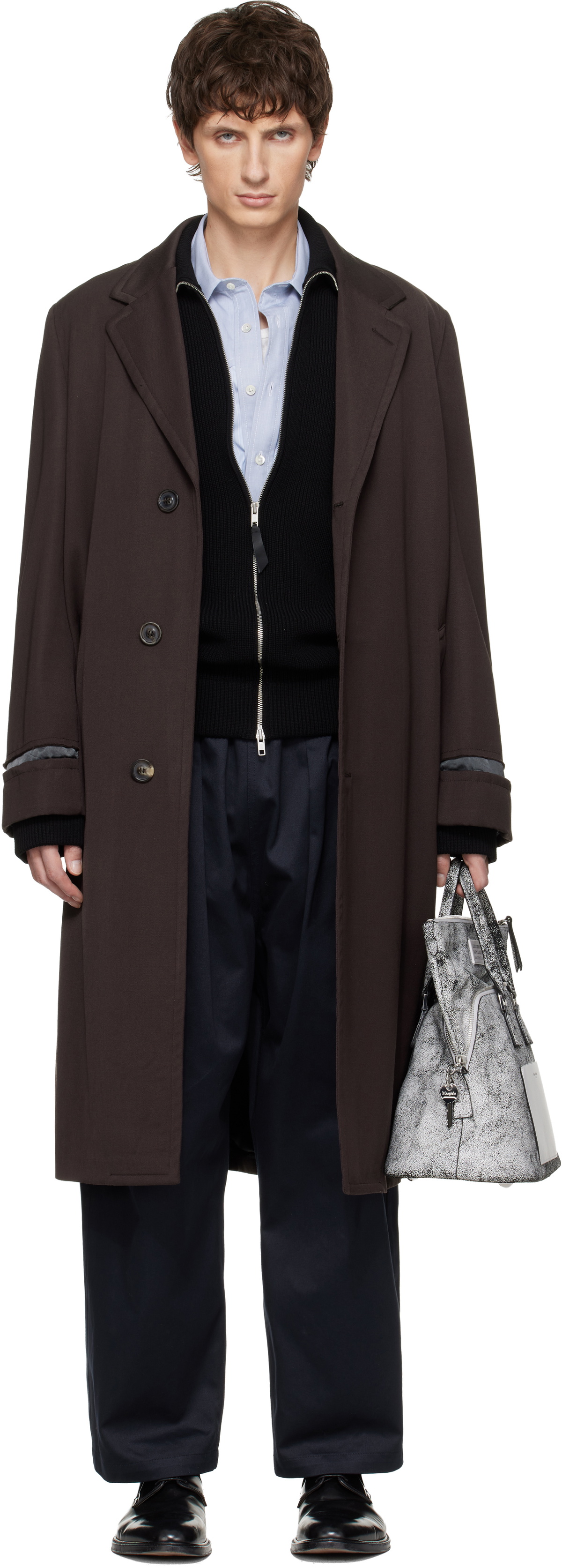 Maison Margiela Brown Virgin Wool Coat Maison Margiela