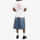 Bisous Skateboards Women's Cigarette T-Shirt in White