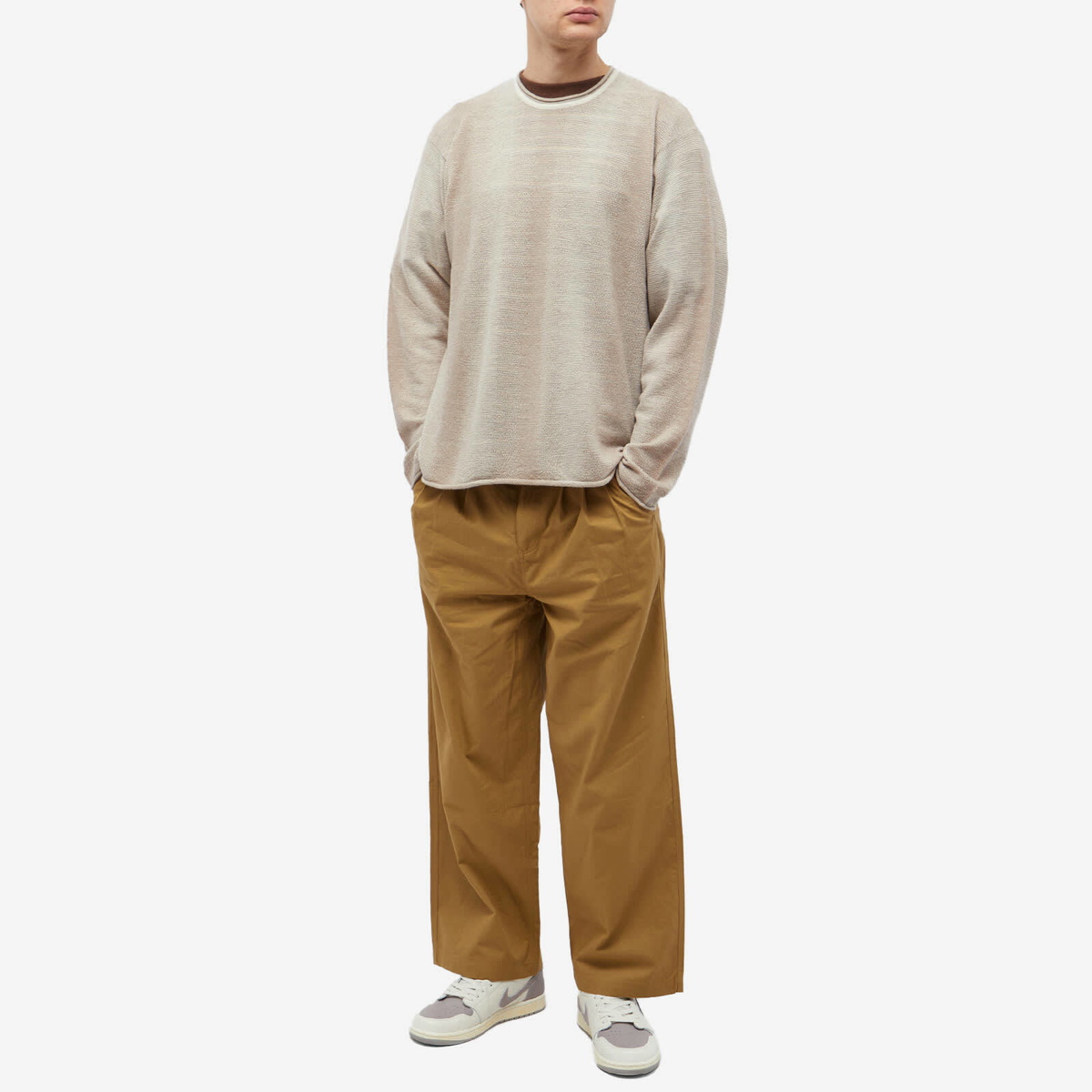 Checks Downtown Men's Triple Pleat Pant in Biscuit