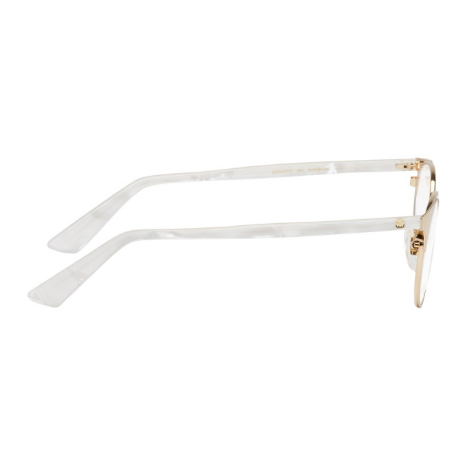 Gucci Gold Metal Horn Rim Glasses Gucci