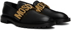 Moschino Black Lettering Loafers