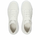 Alexander McQueen Men's Court Trainer Sneakers in White/White