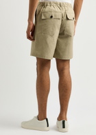 Frame Patch Traveler Cotton Shorts Beige
