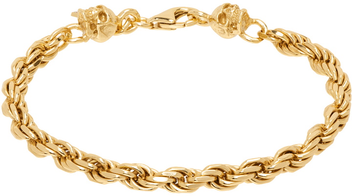 Photo: Emanuele Bicocchi SSENSE Exclusive Gold Skull Bracelet