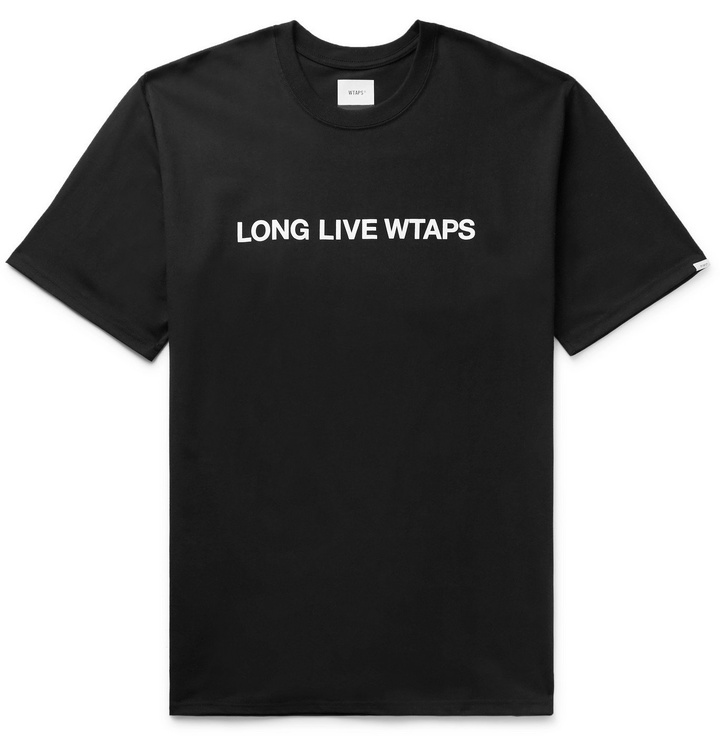 Photo: WTAPS - Logo-Print Cotton-Jersey T-Shirt - Black