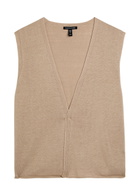 Eileen Fisher Linen and Cotton-blend Knit Vest Natural