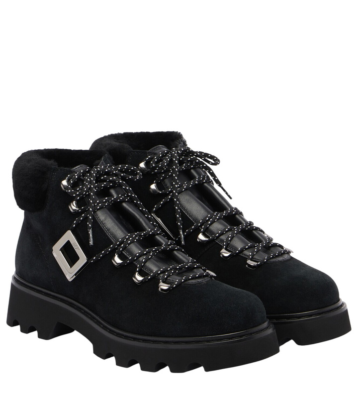 Photo: Roger Vivier Viv' Rangers suede lace-up boots