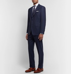 Canali - Navy Slim-Fit Wool-Twill Suit Trousers - Blue