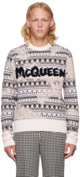 Alexander McQueen Off-White Graphic Sweater