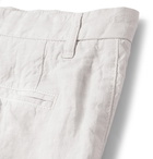 120% - Wide-Leg Linen Shorts - White