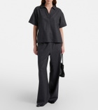 Asceno Modena wool and cashmere flannel polo shirt