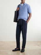 Boglioli - Tapered Linen Trousers - Blue