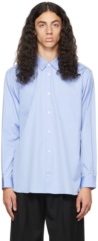 Photo: Comme des Garçons Shirt Blue Button Up Shirt