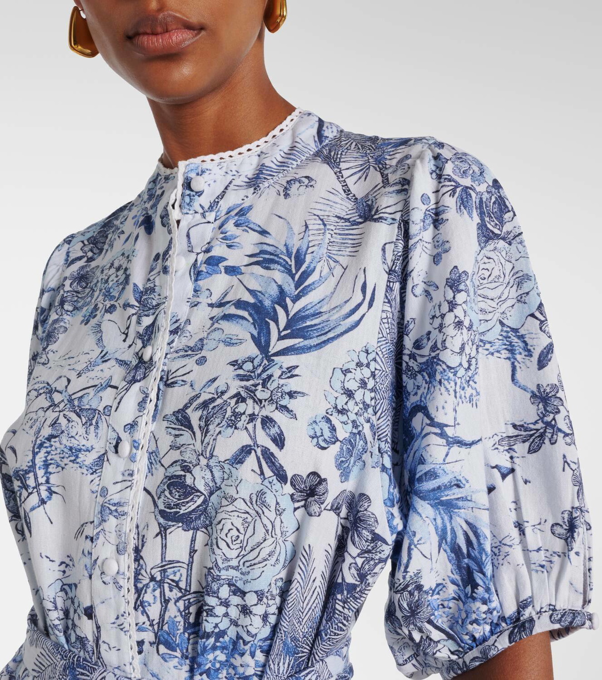 Melissa Odabash Kitty cotton and linen shirt dress