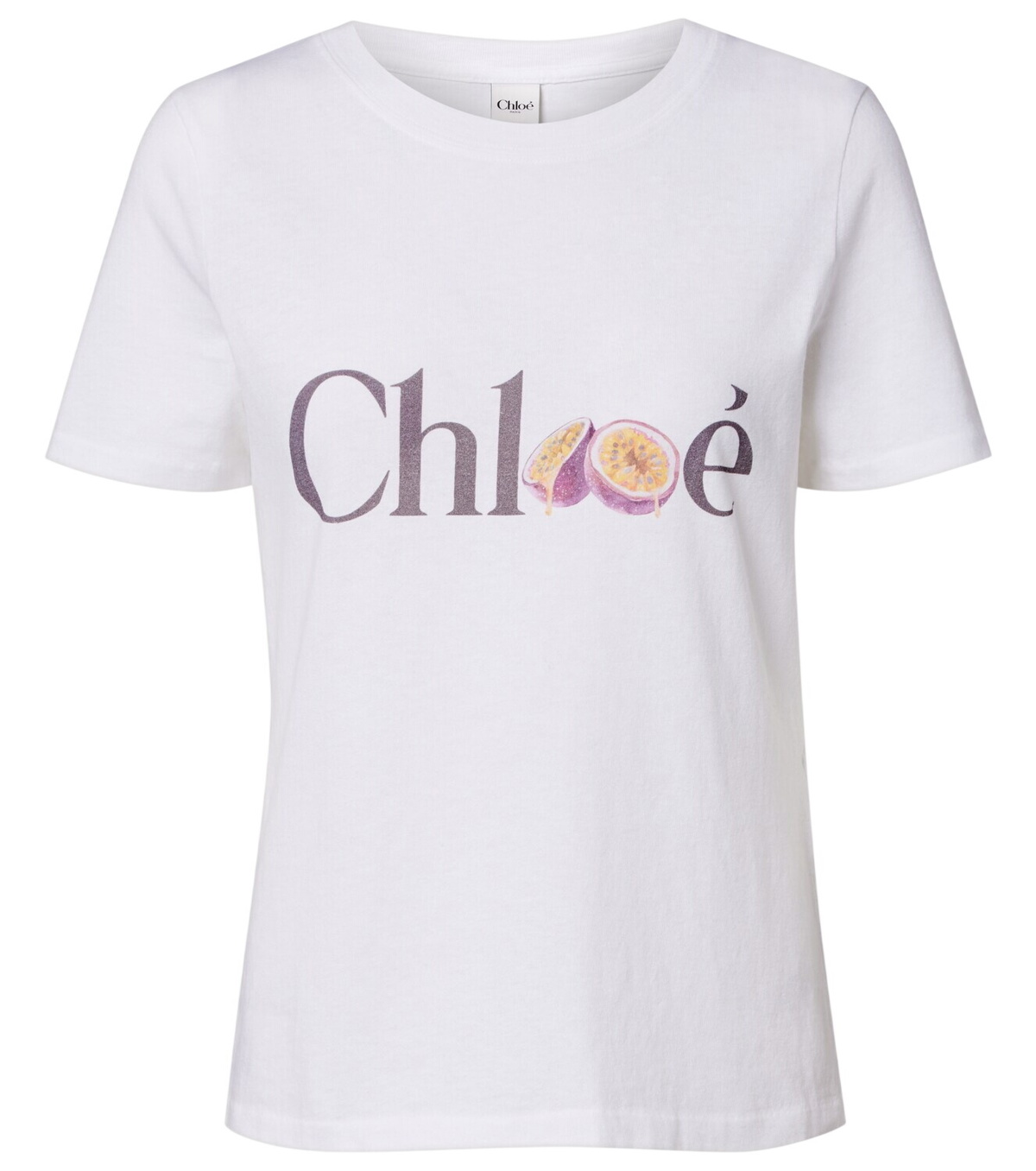 Chloe Green and Orange Mercerized Logo T-Shirt Chloe