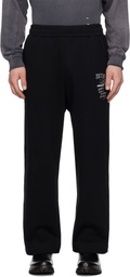 Izzue Black Relaxed-Fit Sweatpants