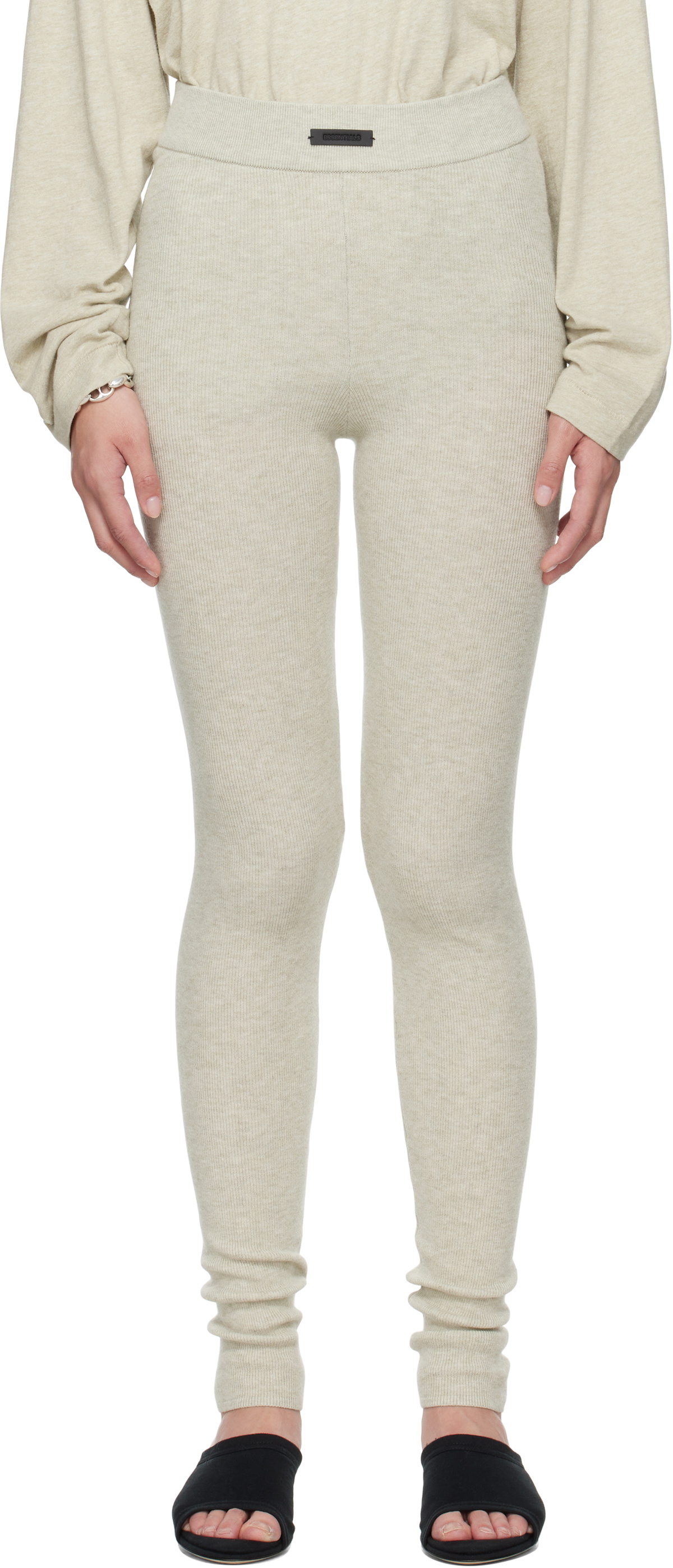 Fear of God ESSENTIALS Beige Soft Rib Leggings