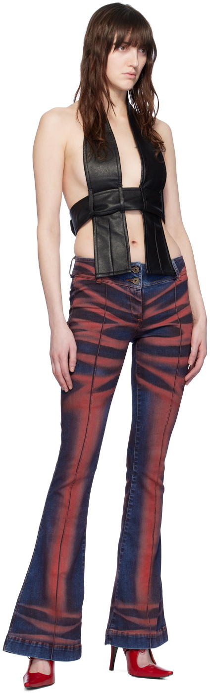 Raga Malak Black Eat Me Faux-Leather Camisole