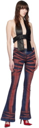 Raga Malak Black Eat Me Faux-Leather Camisole