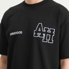 ANNIE HOOD Men's College T-Shirt in Black/Black