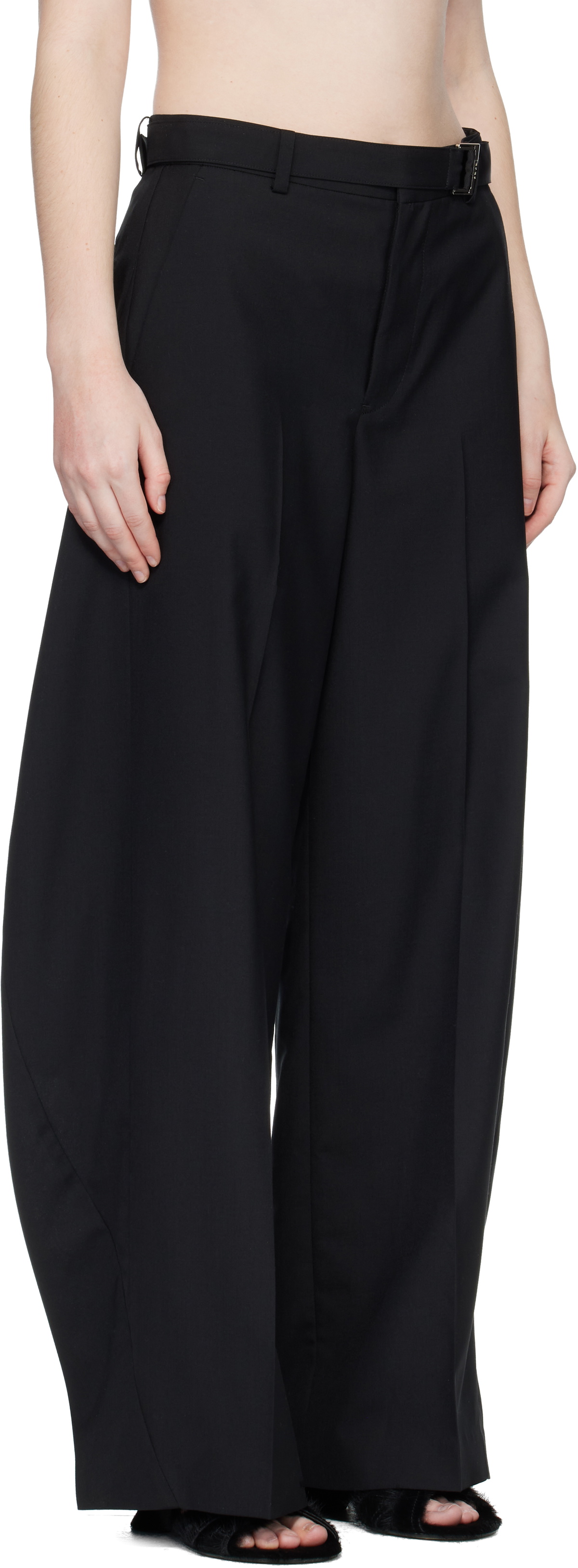 sacai Black Suiting Trousers