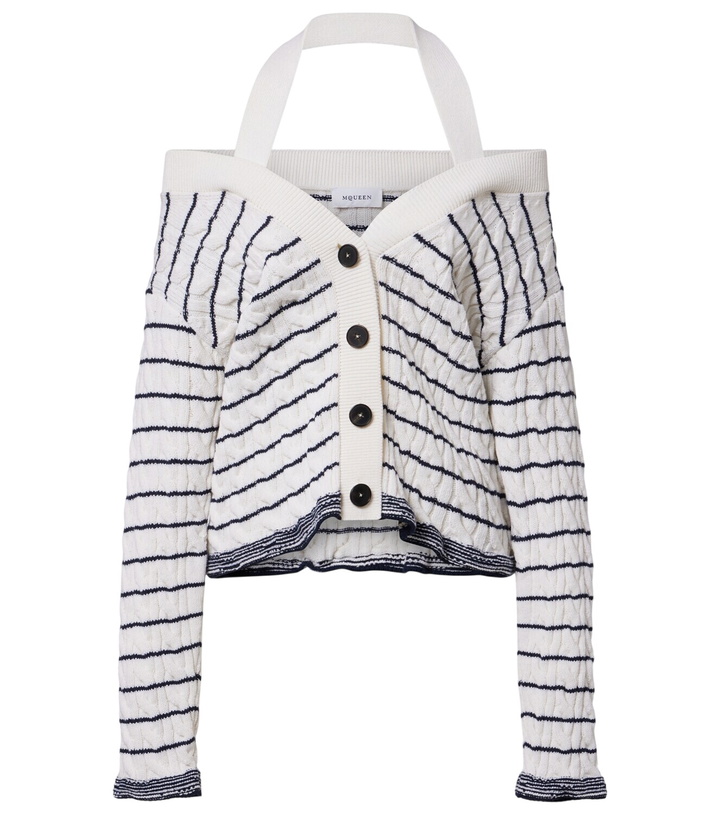 Photo: McQueen Cable-knit striped cardigan