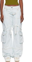 Off-White Blue Cargo Denim Jeans