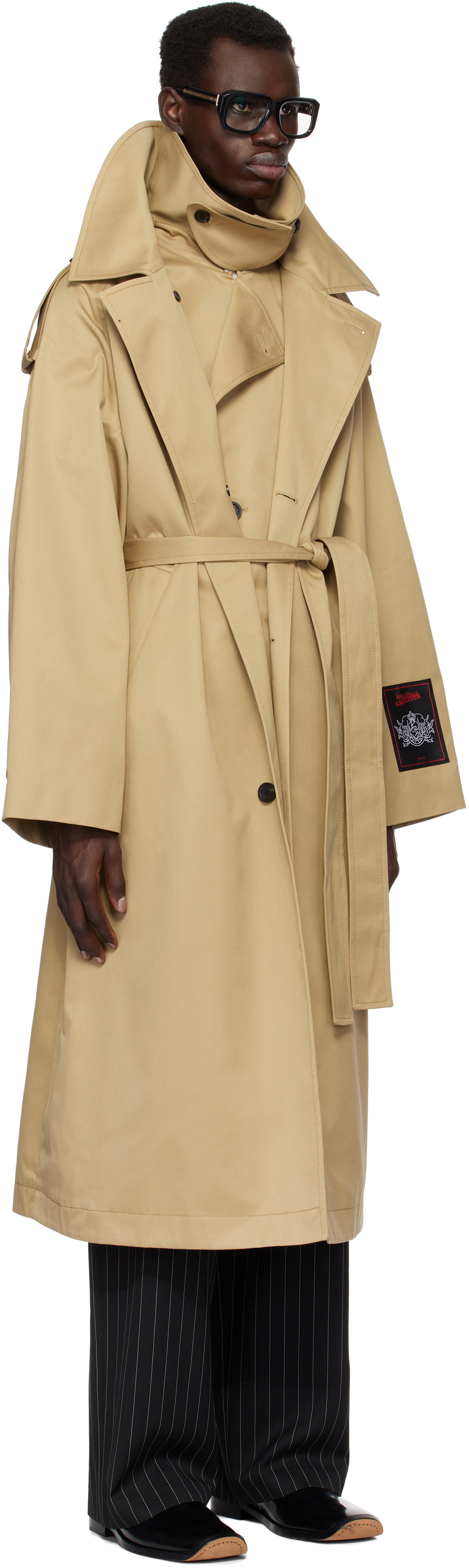 Jean Paul Gaultier Beige 'The Deconstructed' Trench Coat Jean Paul