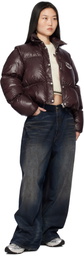 Moncler Genius Moncler x Palm Angels Burgundy Noella Down Jacket