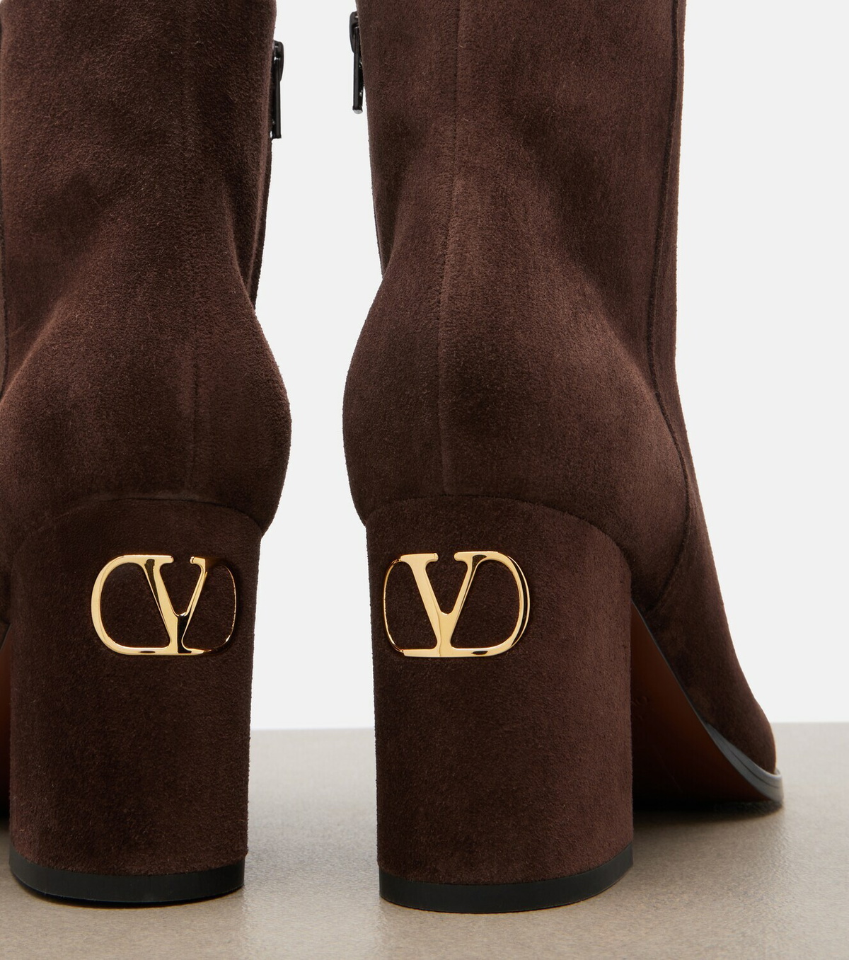 Valentino Garavani Fawcette VLogo suede ankle bots
