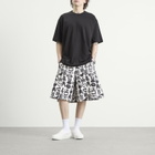 Comme des Garçons Black Men's Cotton Pagowski Shorts in White/Black