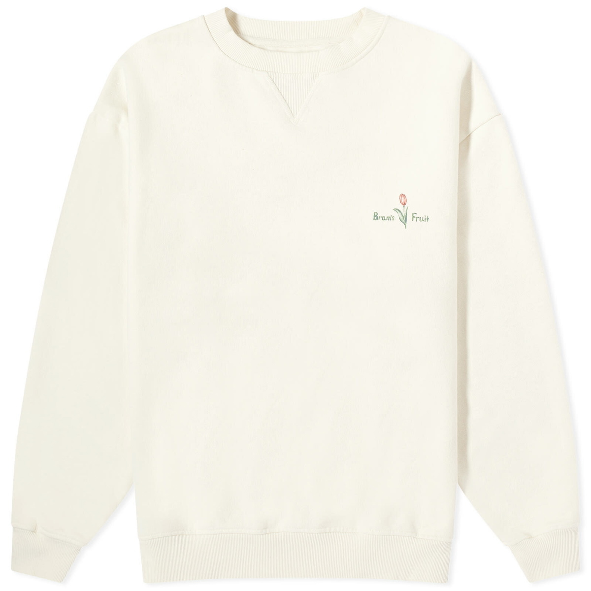 Bram's Fruit Men's Tulip Crew Sweat in Off White