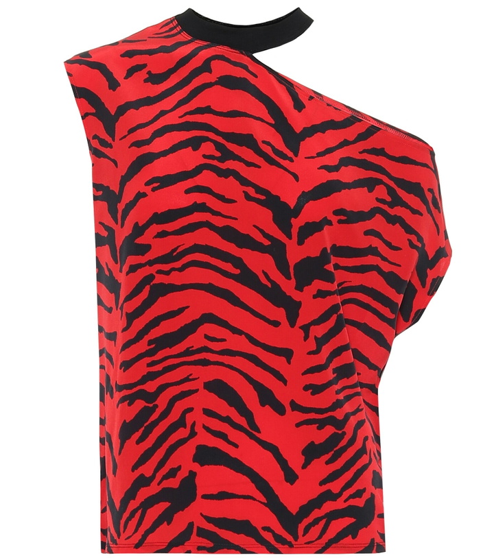 Photo: Rta - Axel printed silk off-shoulder top