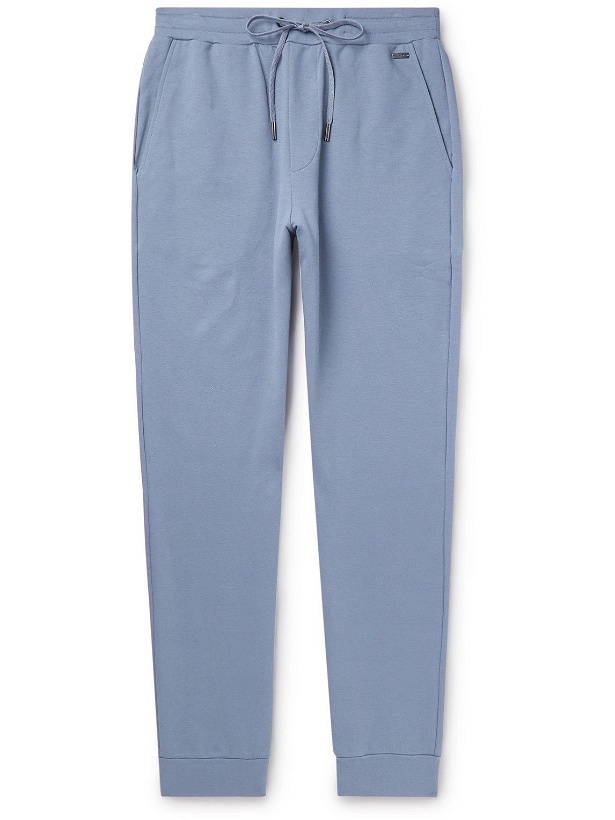 Photo: Hanro - Natural Living Straight-Leg Organic Stretch-Cotton Jersey Sweatpants - Blue