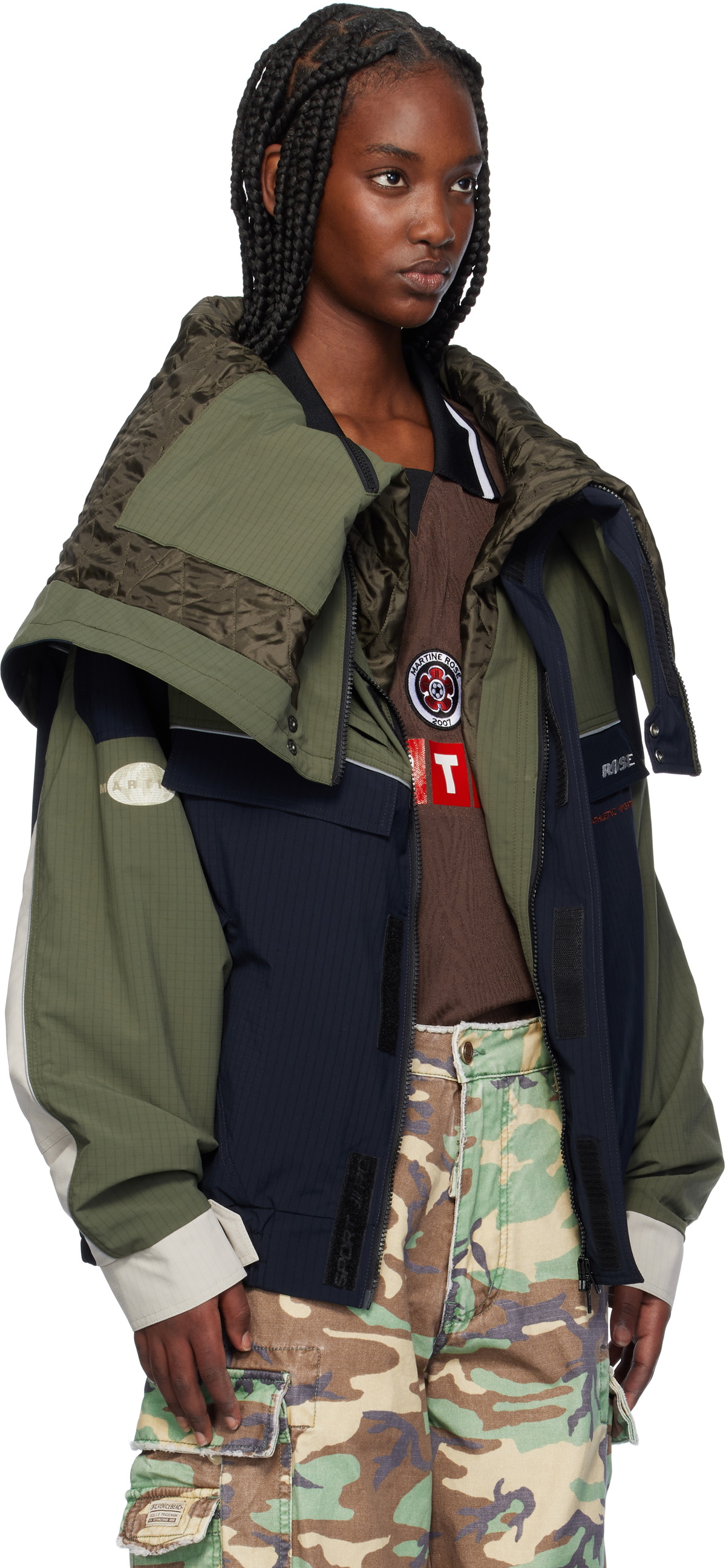 Martine Rose Navy Classic Jacket M Martine Rose Nylon Classic