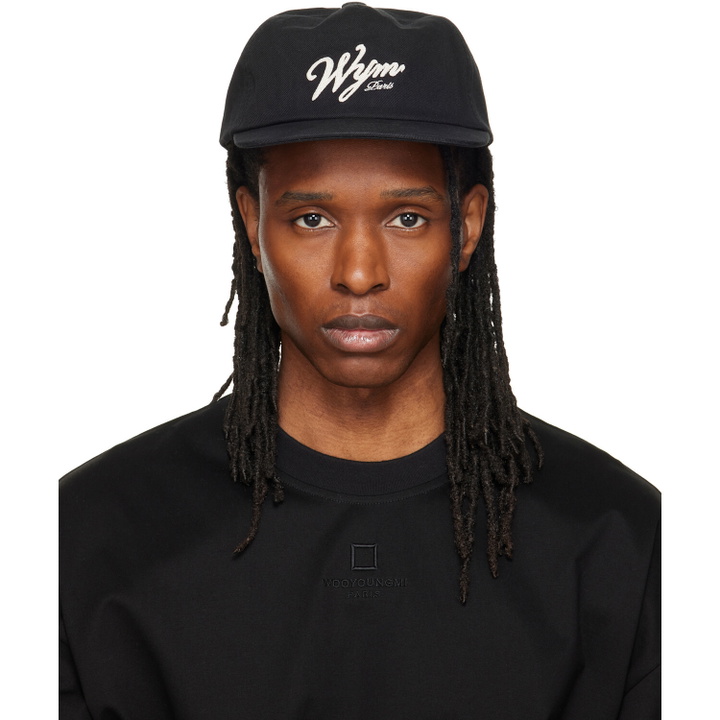 Photo: WOOYOUNGMI Black Flat Visor Baseball Cap
