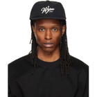 WOOYOUNGMI Black Flat Visor Baseball Cap