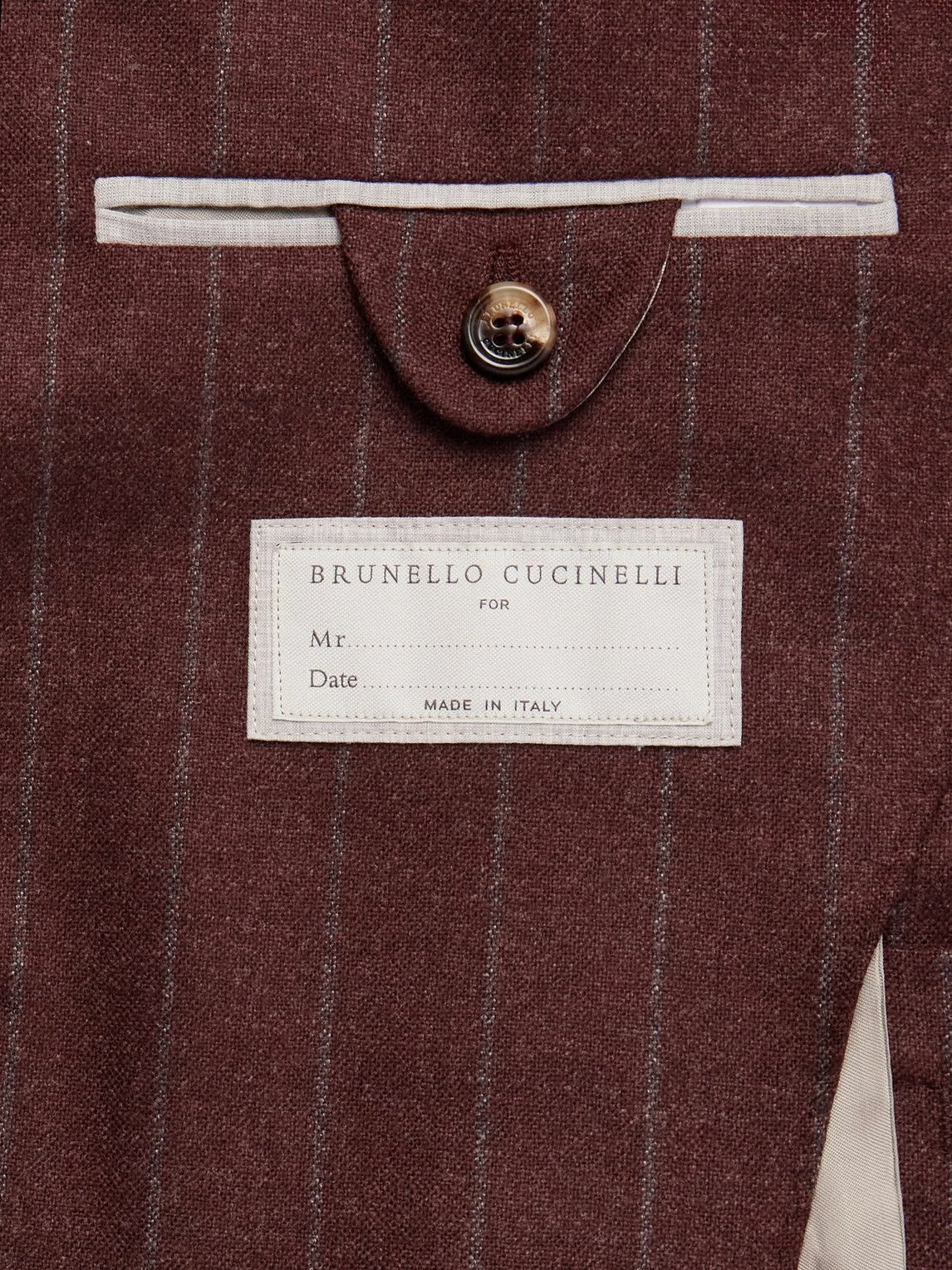 Brunello Cucinelli - Double-Breasted Pinstriped Wool, Mohair