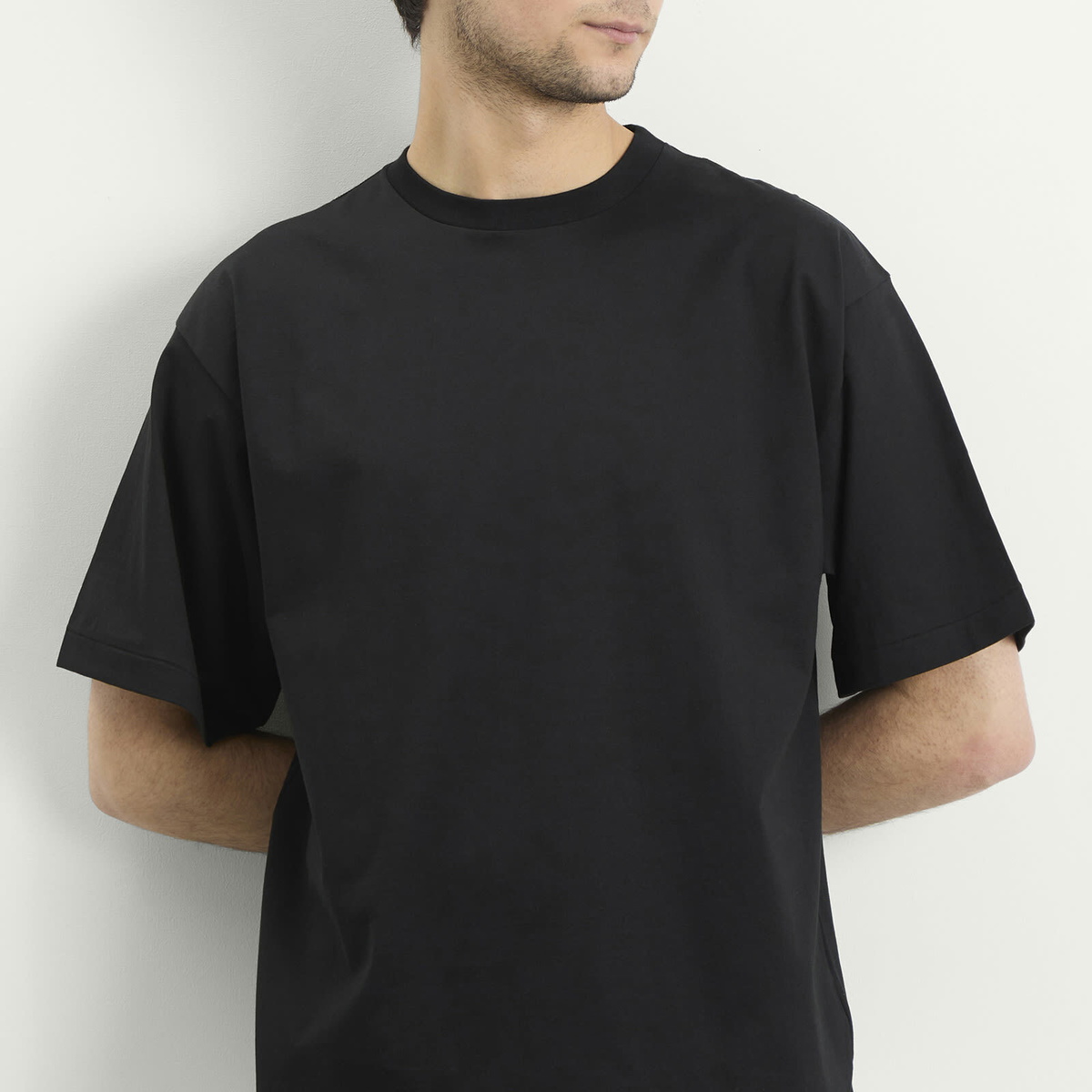 Kaptain Sunshine Men's Suvin Cotton Short Sleeve T-Shirt in Black
