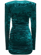 ALEXANDRE VAUTHIER - Crushed Velvet Mini Dress
