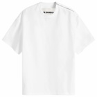 Jil Sander Men's Shoulder Zip T-Shirt in Optic White