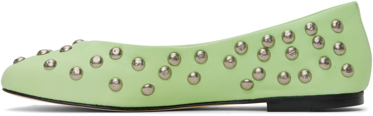Gimaguas Green 'Bailarina' Studs Ballerina Flats