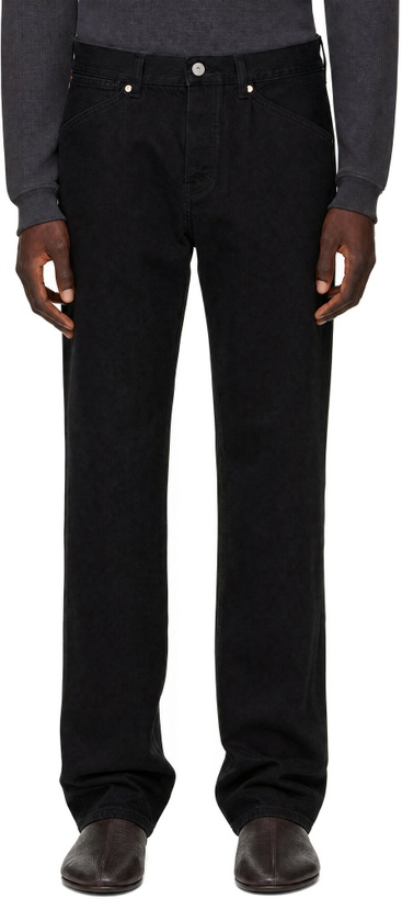 Photo: LEMAIRE Black Straight Leg 5 Pockets Jeans