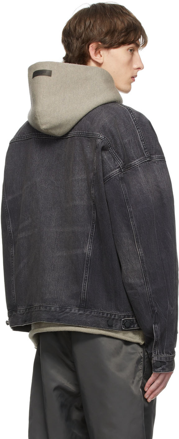 Fear of God ESSENTIALS Black Faded Denim Jacket