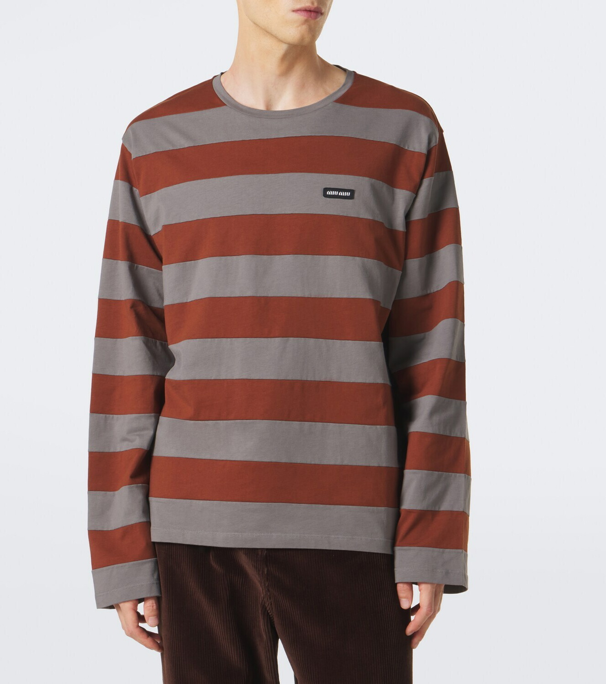 Miu Miu Striped cotton jersey T-shirt
