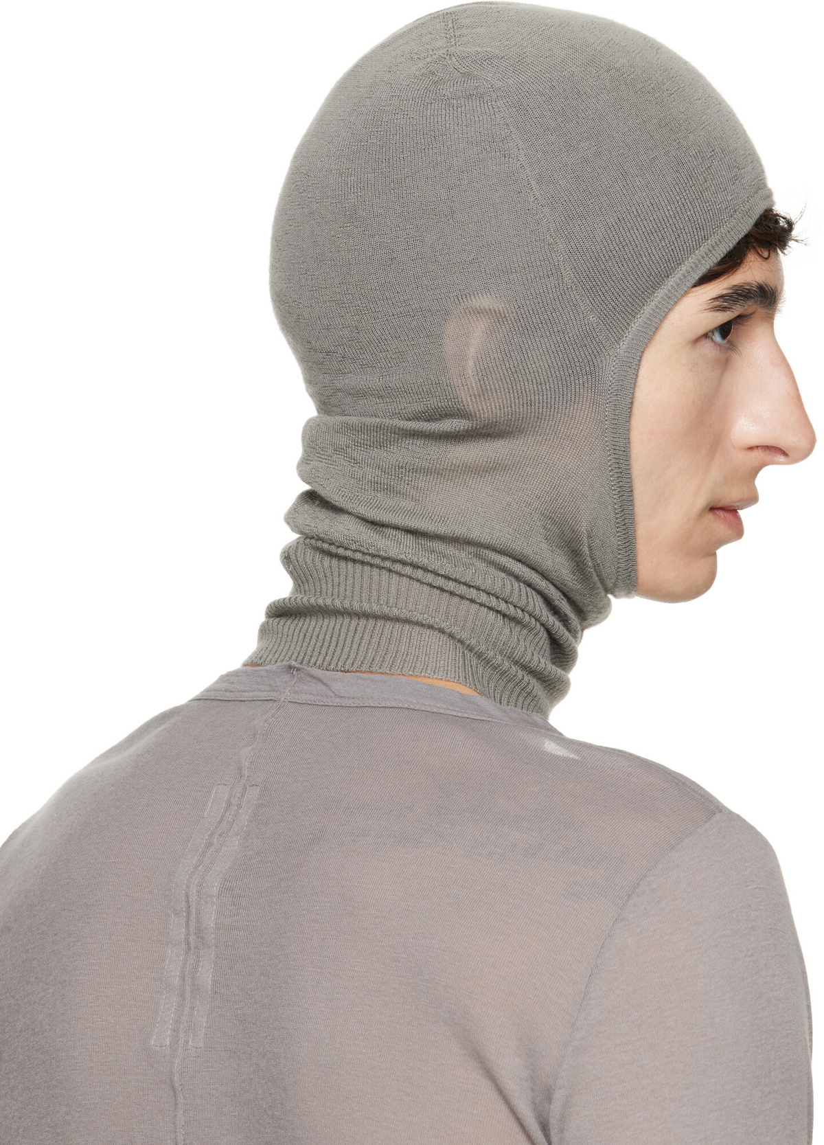 Rick Owens Taupe Tower Skull Balaclava