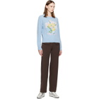 GANNI Blue Flowers Sweater