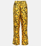 Versace - Barocco high-rise silk pants