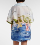 Leo Lin Casey printed silk shirt