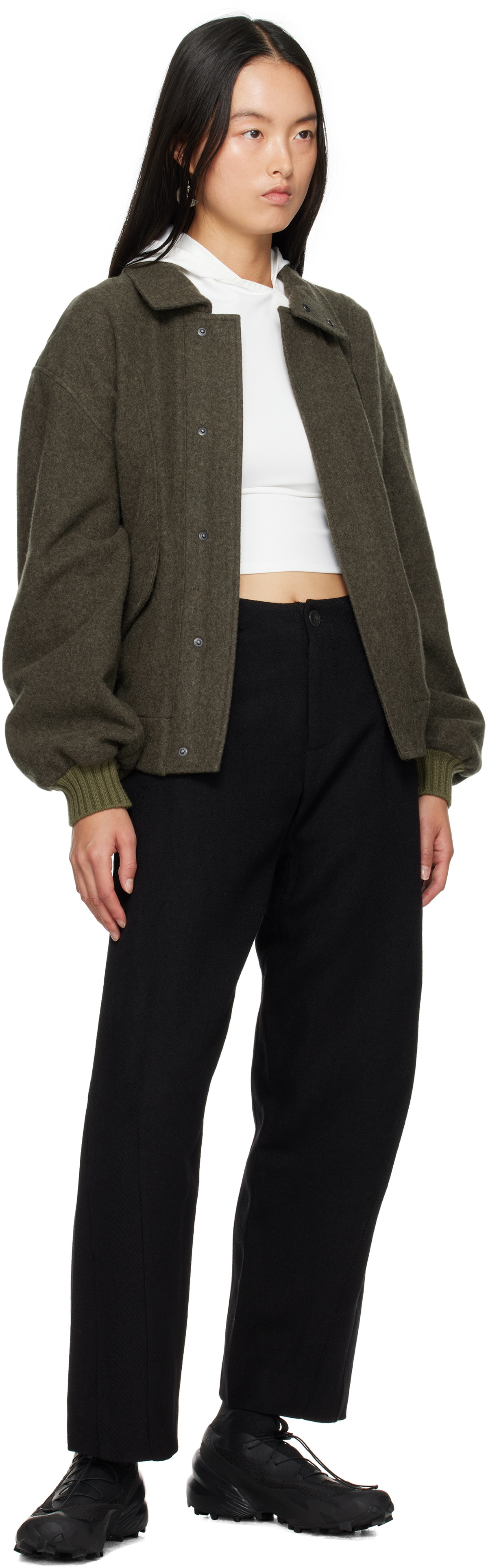 HYEIN SEO Black Bent Trousers